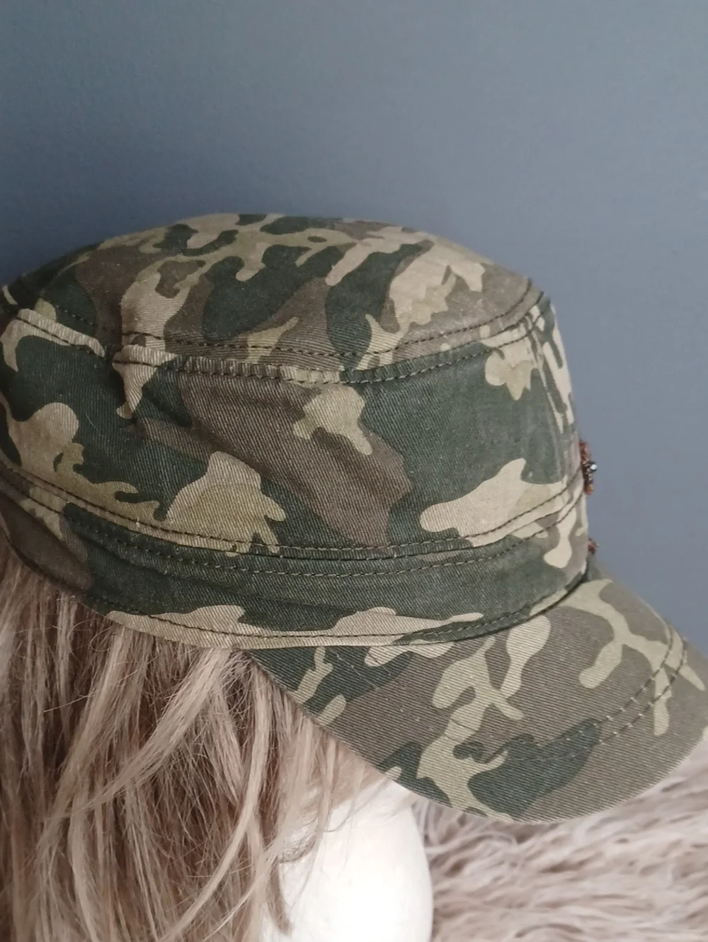 Military Style Camo Hat With Sparkly Accent